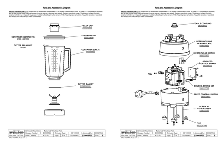 Diagram Diagram and Parts List for 1G91300  Hamilton Beach Blender